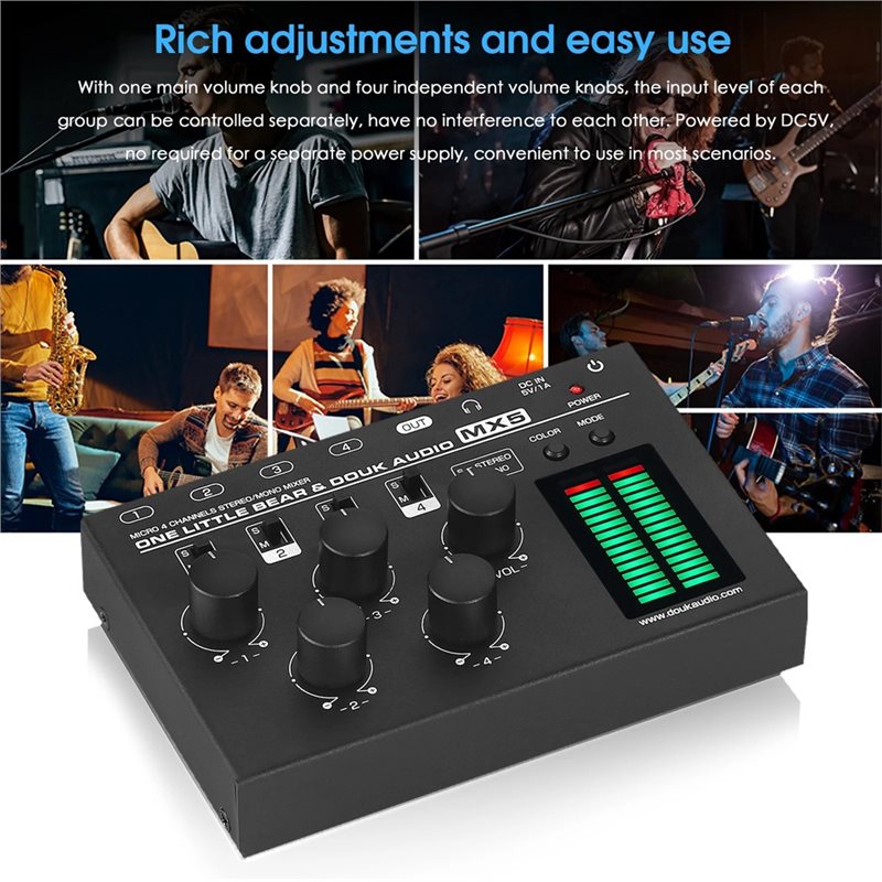 B67C For Douk Audio MX5 4 Chan - Audio Mixer 4 Channel review and price