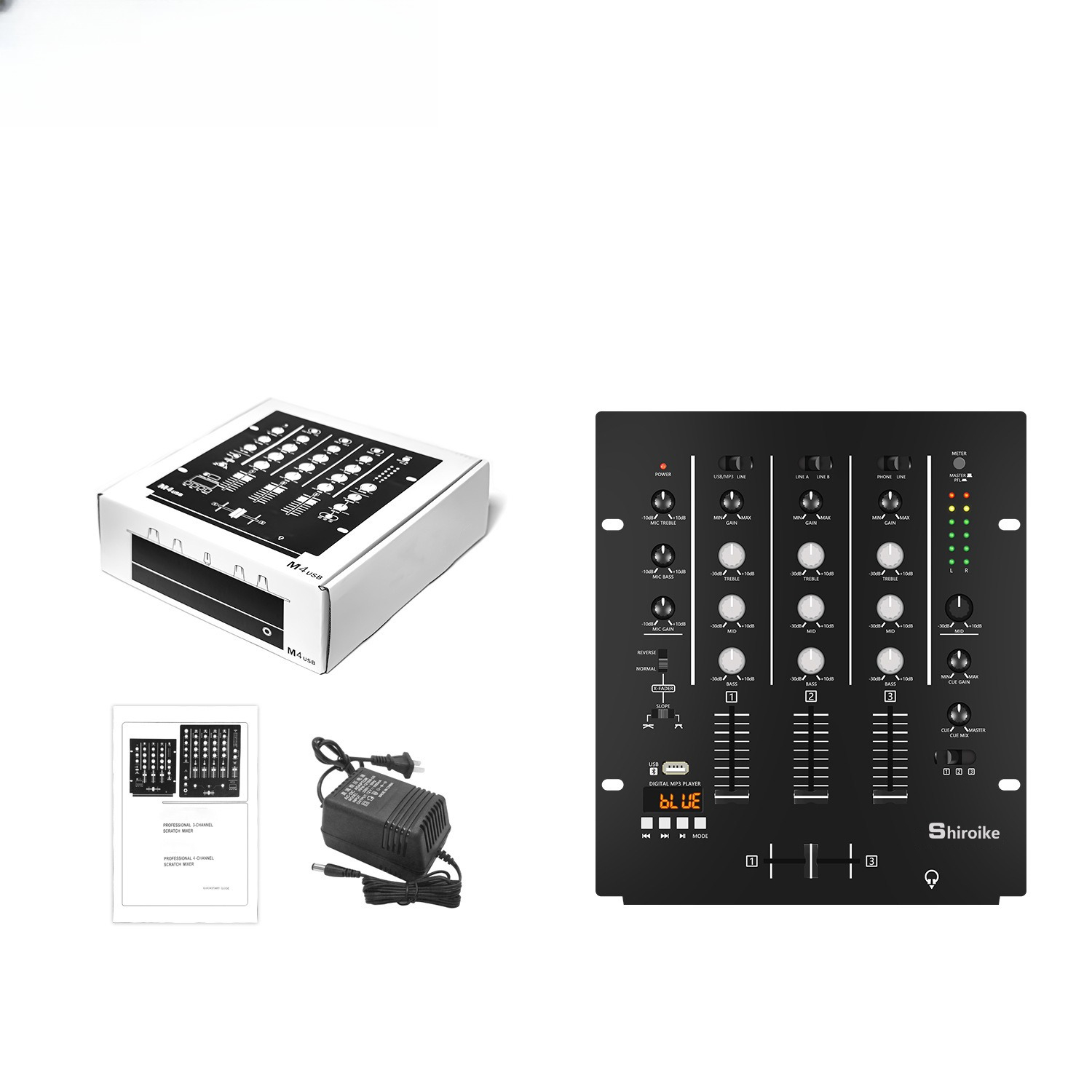 4-Channel DJ Mixer, Profession - Audio Mixer 4 Channel review and price