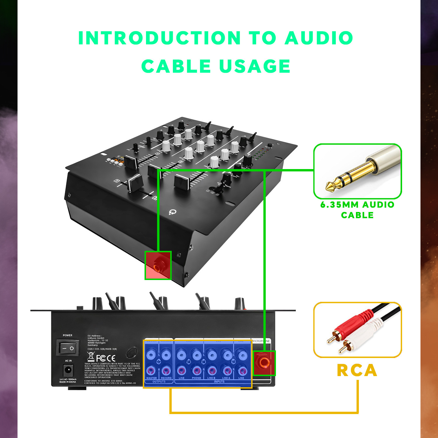 4-Channel DJ Mixer, Profession - Audio Mixer 4 Channel review and price