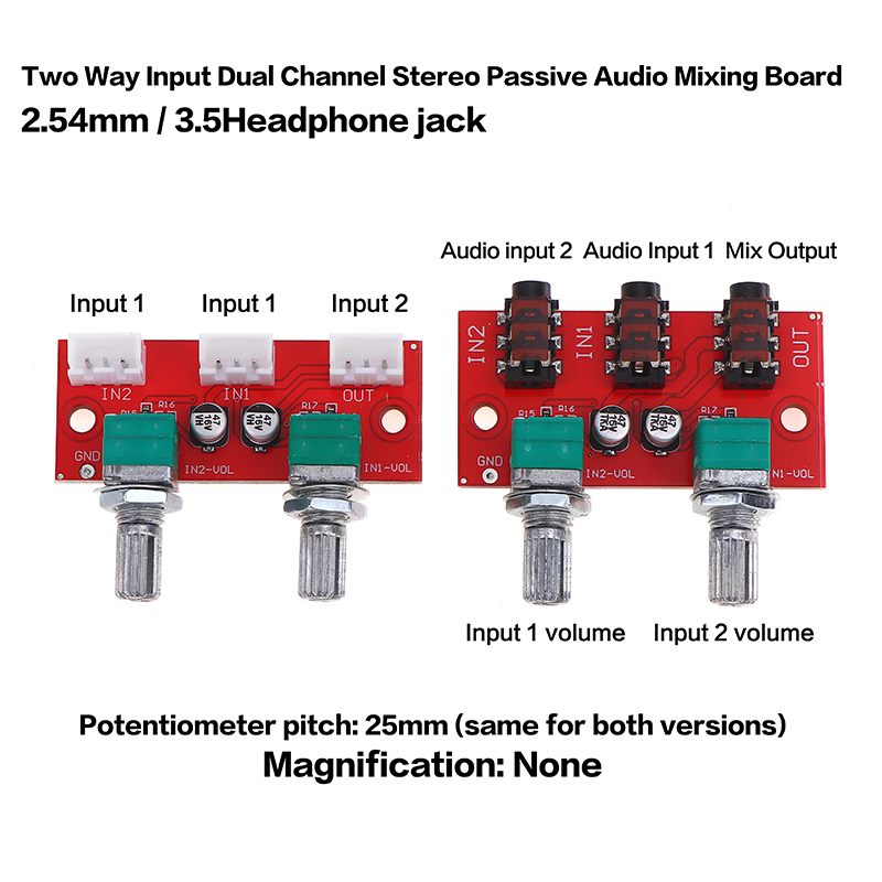 1Pc Dual Channel Stereo Passiv - Audio Music Mixer review and price