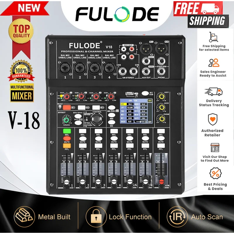 Fuluode 4/8-Channel Mixing Con - Audio Mixer 4 Channel review and price