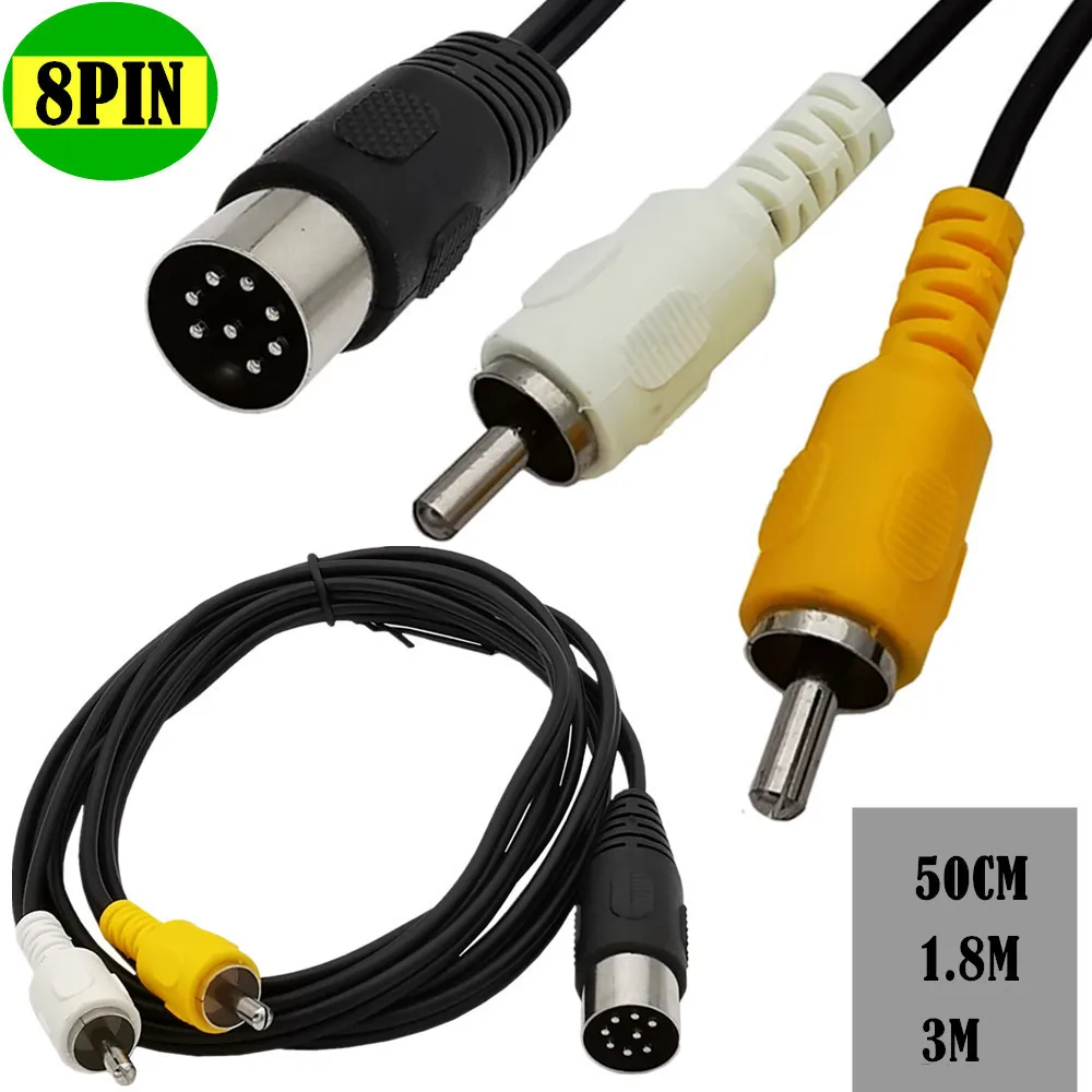 Din 8 Pin to 2RCA Cable 8Pin D - Audio Music Instrumental review and price