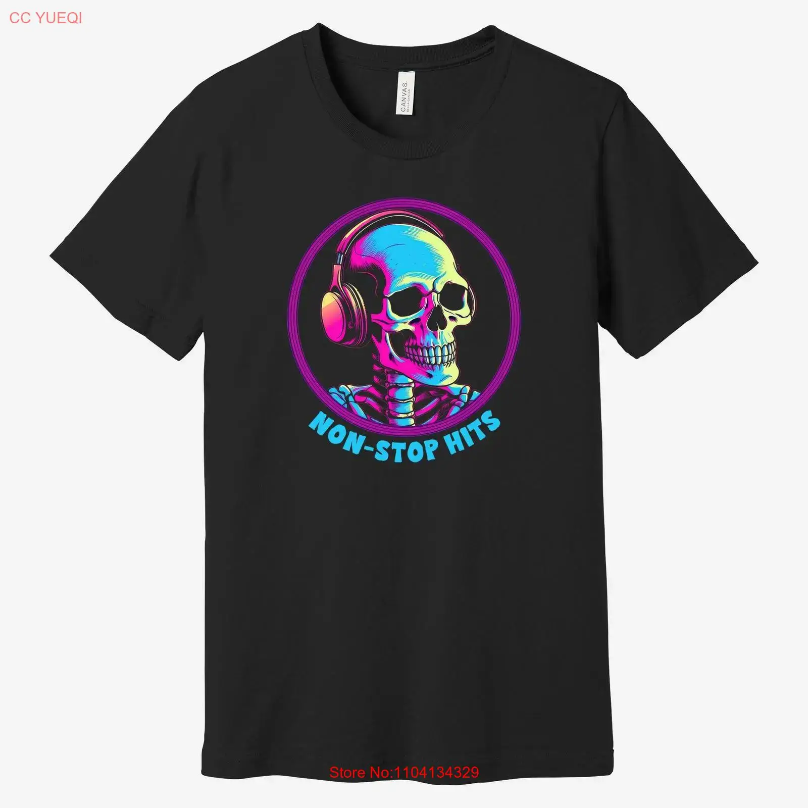 Skull T Shirt with Headphones  - Audio Music Dj review and price