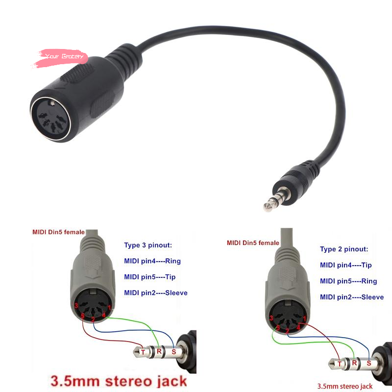 Y-MIDI Din 5 To 3.5mm TRS Conv - Audio Music Instrumental review and price