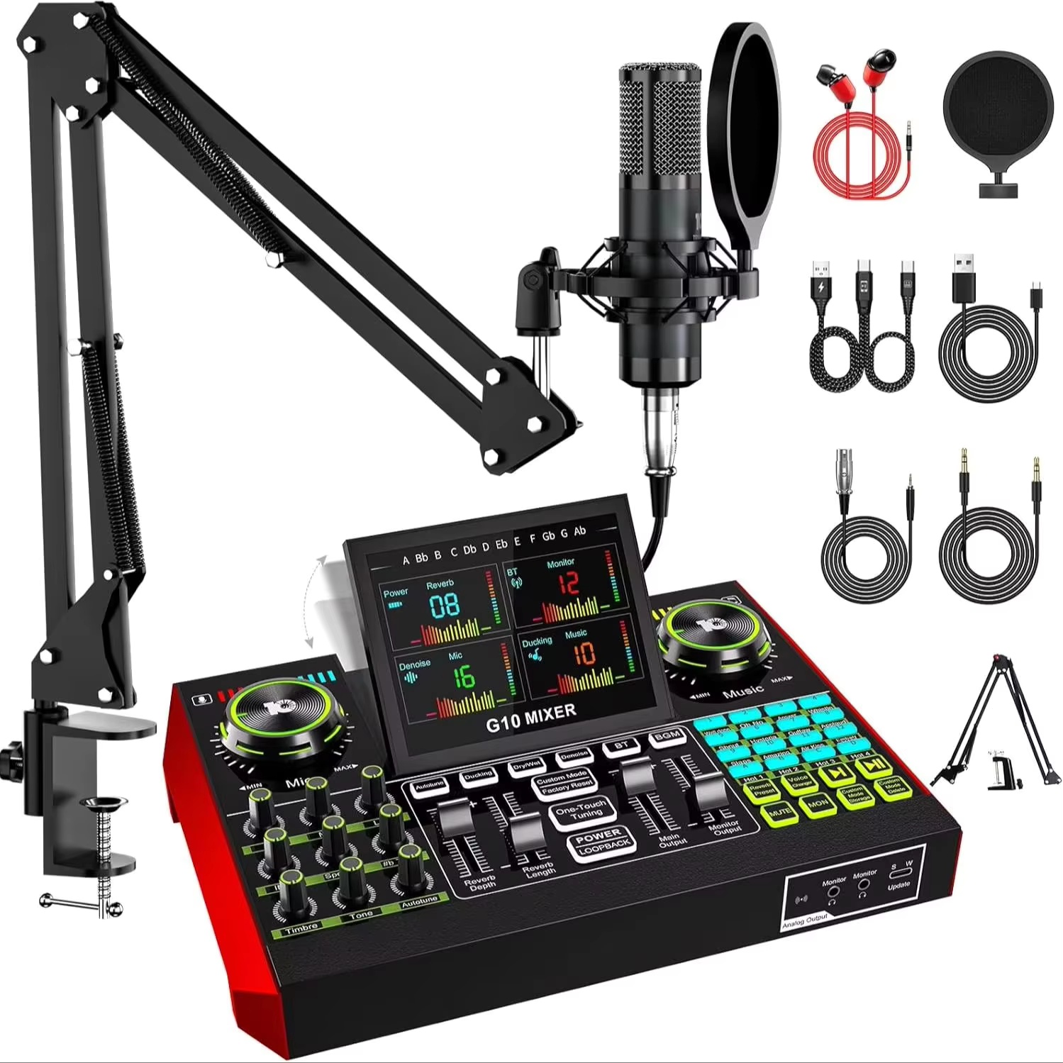 Tenlamp G10 Live Streaming Aud - Audio Music Mixer review and price