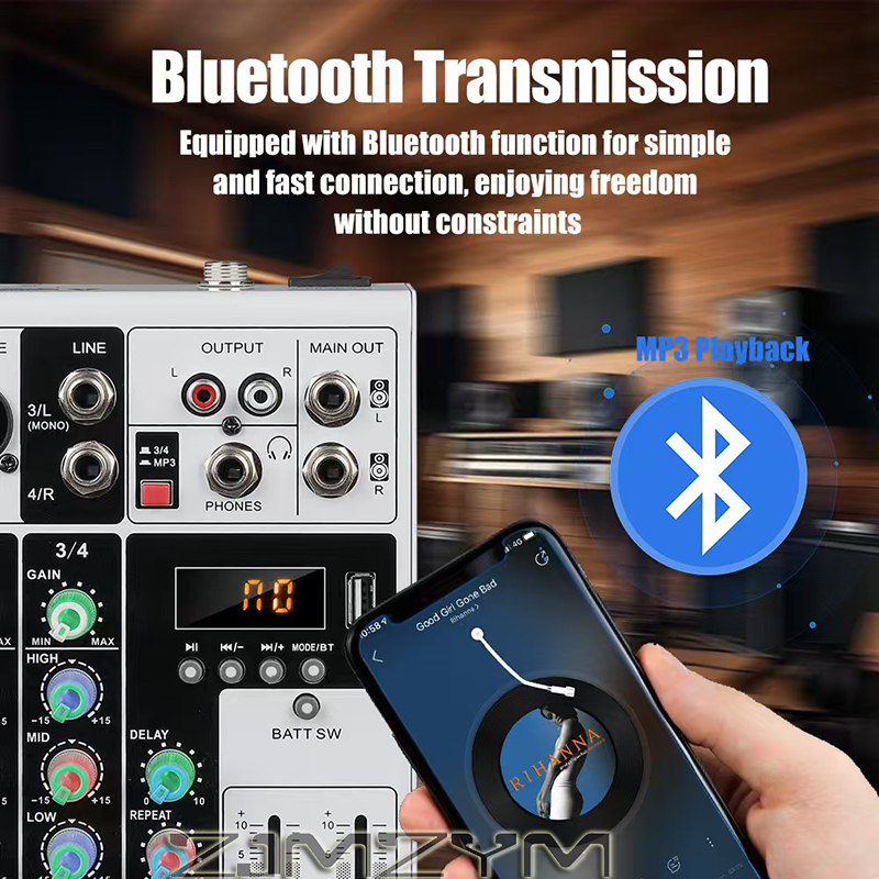4 Channel RGB Bluetooth Audio  - Audio Mixer 4 Channel review and price