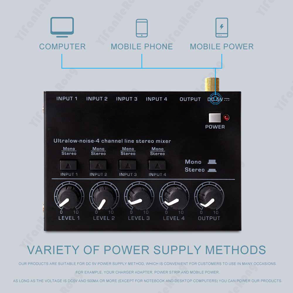MAX400 Mixer Mini Low Noise So - Audio Mixer 4 Channel review and price