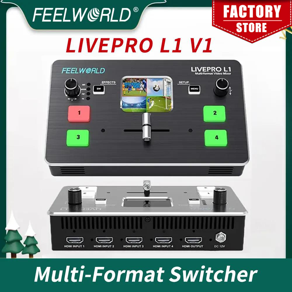 FEELWORLD LIVEPRO L1  4xHDMI I - Audio Mixer 4 Channel review and price