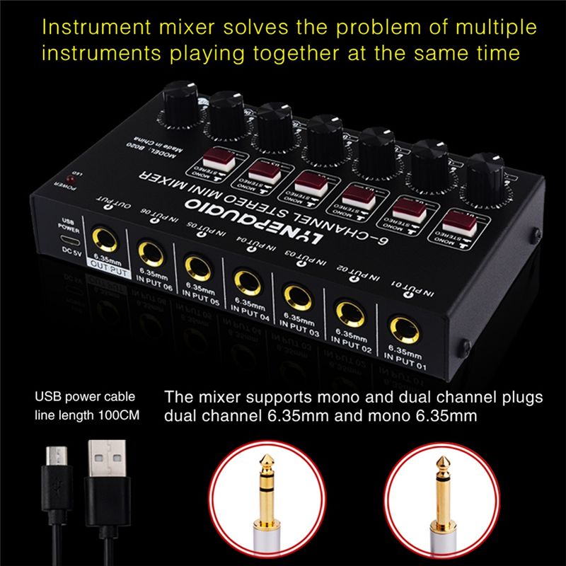Exquisite-Mini 6-Channel Stere - Audio Music Instrumental review and price