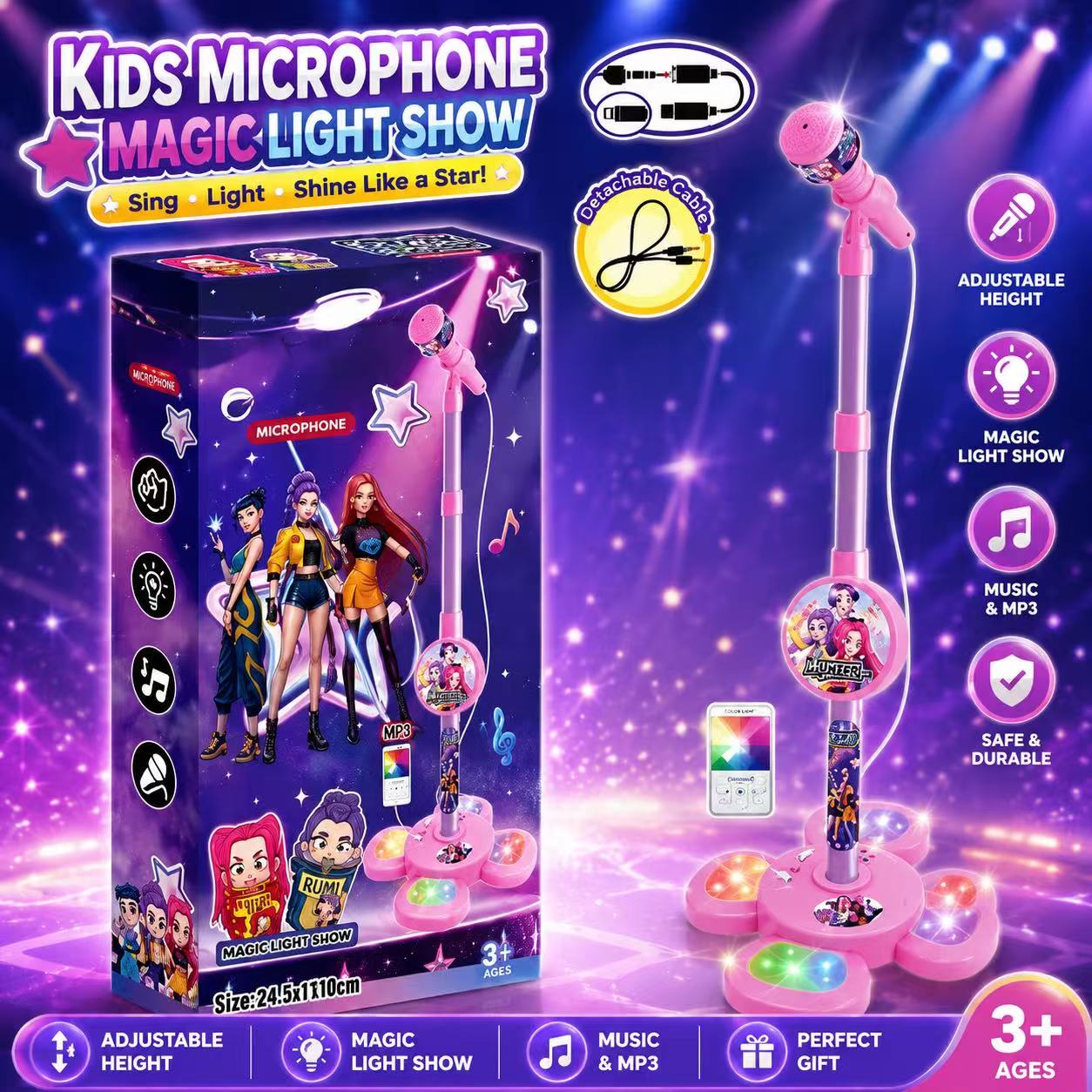 Karaoke Microphone with Stand, - Audio Music Editing review and price